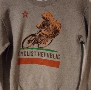 SFC BRAND CYCLIST REPUBLIC SWEATER. WOMEN'S SIZE SMALL GET DOWN LEAVE HER ALONE